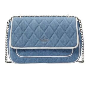 Kate Spade Denim Quilted Shoulder Bag